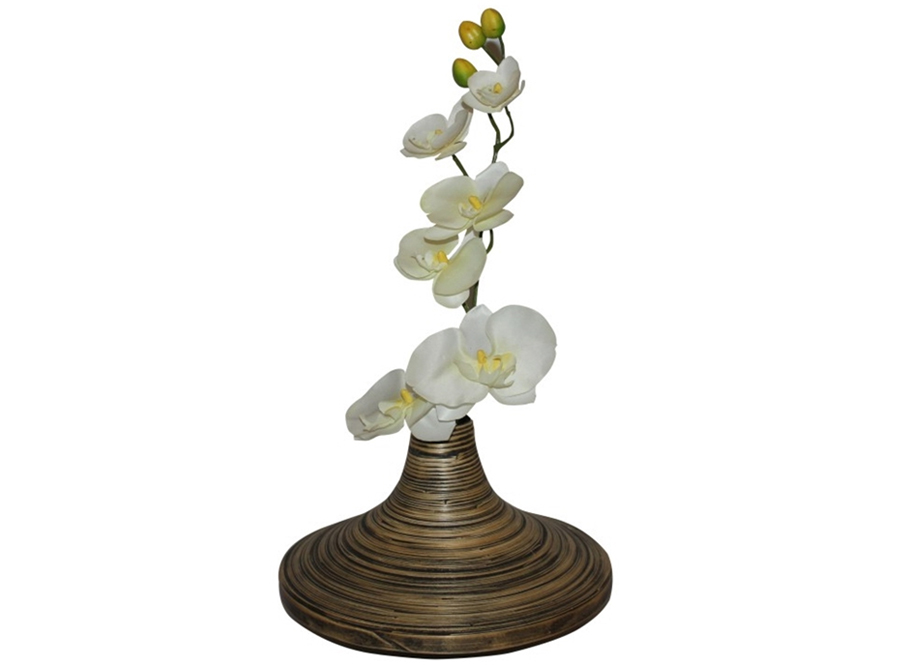 东南亚风格天然竹制小圆形底座简约花插